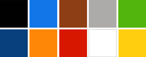 blank sign color swatches